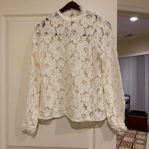 WAYF White Lace Top